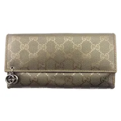 【BIGお買い物ラリー★30%OFFセール中】グッチ GUCCI 長財布GGインプリメ GG柄 インターロッキングGチャーム ブラウン ゴールド系 レディース 中古 最大30％OFF☆新春セール】グッチ GUCCI 長財布 GGインプリメ GG柄