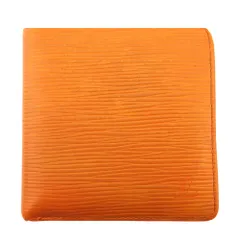 【最大30％OFF】ルイ・ヴィトン LOUIS VUITTON 二つ折り財布 エピ ポルトビエカルトクレディモネ オレンジ レディース 中古