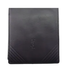 【最大30％OFF】サンローラン SAINT LAURENT 二つ折り財布 YSLロゴ ブラック レディース 中古