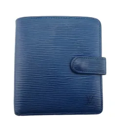 【最大30％OFF★ウィンターセール】ルイ・ヴィトン LOUIS VUITTON 二つ折り財布 エピ ポルトビエコンパクト ブルー レディース 中古