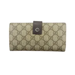 【最大30％OFF】グッチ GUCCI 二つ折り財布 GGプラス ベージュ ブラウン レディース 中古