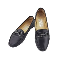 【最大30％OFF★ウィンターセール】サルヴァトーレフェラガモ Salvatore Ferragamo ローファー ガンチーニ ♯6D モカシン ブラック レディース 中古