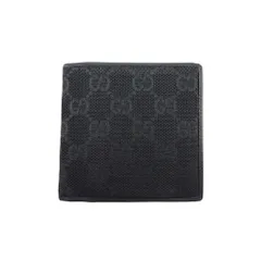 【最大30％OFF】グッチ GUCCI 三つ折り財布 GGキャンバス GG柄 ブラック レディース 中古