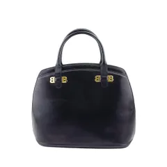 【最大30％OFF】バリー BALLY ハンドバッグ Bマーク ブラック ゴールド レディース 中古
