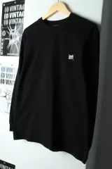 (S-M) ブラウンブレス 長袖Tシャツ バックロゴ ストリート-165D8