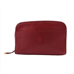 【最大30％OFF★ウィンターセール】カルティエ CARTIER クラッチバッグ マストライン ボルドー ゴールド レディース 中古
