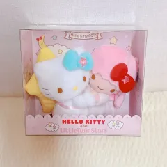 サンリオ ハローキティ x リトルツインスターズ (ララ) 40周年 ハグ ぬいぐるみ