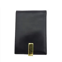 【最大30％OFF】グッチ GUCCI 二つ折り財布 ロゴクリップ ブラック ゴールド レディース 中古