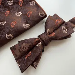 ②-1  蝶ネクタイ　ポケットチーフ2点セット