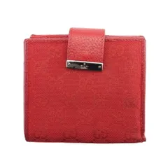 【最大30％OFF】グッチ GUCCI 二つ折り財布 GG柄 レッド レディース 中古