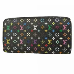 ルイヴィトン モノグラム マルチカラー ヴィエノワ 二つ折り がま口 財布 黒 ルイヴィトン モノグラム マルチカラー ヴィエノワ 二つ折り がま口