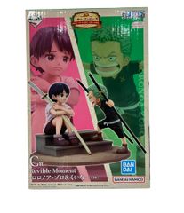 미품 반다이 ONE PIECE 이치 반 쿠지 ROAD TO DAWN 모험에의 궤적 Revible Moment C상 로로노아 조로&쿠이나 피규어