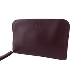 【最大30％OFF★ウィンターセール】カルティエ CARTIER クラッチバッグ マストライン ボルドー ゴールド レディース 中古