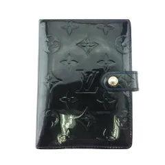 【最大30％OFF】ルイ・ヴィトン LOUIS VUITTON 手帳カバー ヴェルニ アジェンダPM グリーン ネイビー ゴールド レディース 中古