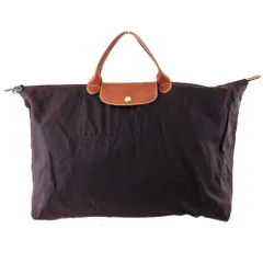 【最大30％OFF★ウィンターセール】ロンシャン Longchamp トートバッグ ルプリアージュ ブラウン ゴールド レディース 中古
