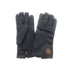 【新品】ヤコブコーエン JACOB COHEN ディアスキン カシミヤライニング 手袋 グローブ ネイビー【サイズL】【メンズ】