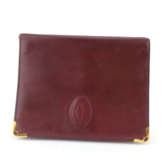 Cartier バーガンディ レザー クラッチバッグ セカンドバッグ - メルカリ