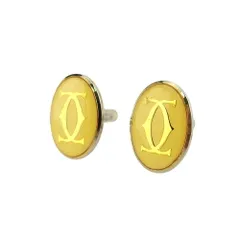 【X'masセール★30%OFF】カルティエ CARTIER カフス2Cモチーフ スウィヴル式 ゴールド シルバー ベージュ レディース 中古 最大30％OFF☆年越しセール】カルティエ CARTIER カフス 2Cモチーフ