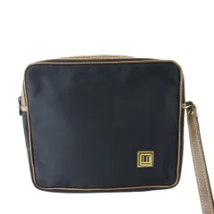 【最大30％OFF★ウィンターセール】ダンヒル Dunhill クラッチバッグ ロゴプレート ブラック ブラウン ゴールド レディース 中古