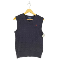 ポロラルフローレン POLO RALPH LAUREN ポニー刺繍 ケーブルニットベスト メンズ  L