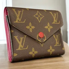 s78　ポルトフォイユ ヴィクトリーヌ　ルイ ヴィトン　Louis Vuitton　3つ 三つ 折り 財布　ミニ　コンパクト ウォレット コインケース 小銭入れ 付き モノグラム フーシャ