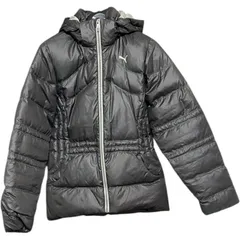 ZM1691 PUMA プーマ パーカー フード付き ダウンジャケット ジャンパー ブラック 黒 メンズ レディース 洗える US Sサイズ