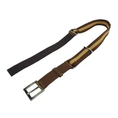 【最大30％OFF】グッチ GUCCI ベルト シェリーライン ピン式バックル ブラウン ベージュ シルバー レディース 中古