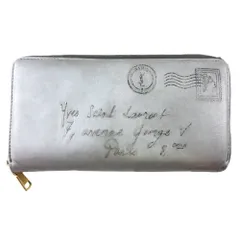 【最大30％OFF】サンローラン SAINT LAURENT 長財布 Yメール シルバー ゴールド レディース 中古