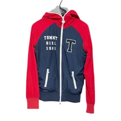 ZM1691 トミーガール tommy Girl パーカー Y2K 平成 ギャル グランジ 赤 レッド パーカー カーディガン トレーナー スエット