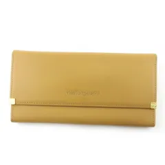 【最大30％OFF】サンローラン SAINT LAURENT 長財布 ロゴ ベージュ ゴールド レディース 中古