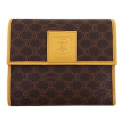 美品 CELINE セリーヌ 三つ折り財布 トリオンフ マカダム レディース