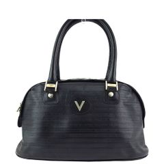 Valentino V ミニボスン ハンドバッグ 総ロゴ ゴールド金具 ブラック 