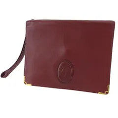 【最大30％OFF★ウィンターセール】カルティエ CARTIER クラッチバッグ マストライン ボルドー ゴールド レディース 中古
