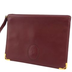 超美品》Cartier カルティエ マストドゥ ブリーフケース ボルドー