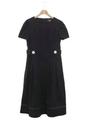 新品タグ付き　エムズグレイシー　 半袖膝丈ワンピース 黒×ベージュ　42 2025年最新】M'S GRACY レディース ひざ丈ワンピースの人気アイテム