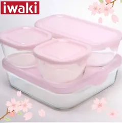 《３５％ＯＦＦ》ｉｗａｋｉ　耐熱重ねパック【ＳＡＫＵＲＡ】システム４（４点組）　0160991H