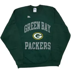 NFL グリーンベイ･パッカーズ チームロゴ プロレイヤー USA ヴィンテージ スウェット トレーナー グリーン 緑 ユニセックス メンズ 古着 長袖