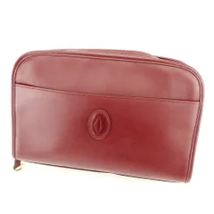 【最大30％OFF★ウィンターセール】カルティエ CARTIER クラッチバッグ マストライン ボルドー ゴールド レディース 中古