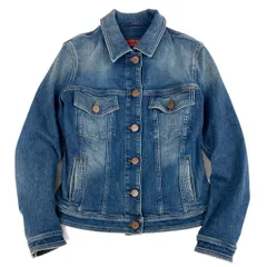 39L15 JACOB COHEN ヤコブコーエン ヴィンテージウォッシュ ストレッチデニムジャケット アウター Sサイズ相当 インディゴ レディースo07t