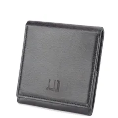 【最大30％OFF★ウィンターセール】ダンヒル Dunhill コインケース ロゴ スクエアフォルム ブラウン ブラック レディース 中古