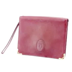 【最大30％OFF】カルティエ CARTIER クラッチバッグ マストライン ボルドー ゴールド レディース 中古