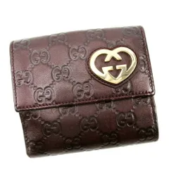 【最大30％OFF】グッチ GUCCI 二つ折り財布 グッチシマ ブラウン レディース 中古