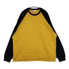 Name. RAGLAN SLEEVE L/S BIG TEE nmcu-23ss-009 長袖Ｔシャツ カットソー ロンＴ 23SS イエロー メンズ ネーム【中古】5-1201M∞