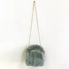 ルートート マカロンカラー ファートート パステルグリーン ショルダーバッグ ファーバッグ ハンドバッグ