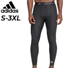 アディダス コンプレッションタイツ メンズ adidas テックフィット TECH FIT ベースレイヤー ロングタイツ スポーツウェア スポーツ用インナー アンダー スパッツ レギンス トレーニング 運動 男性 ブラック 黒 ボトムス  /JTE80