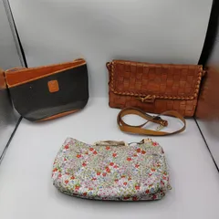 【TAKA57-89】◇ BALLY&IBIZA&ROOTOTE バリー&イビサ&ルートート ｢ショルダーバッグ&2Wayバッグ&ミニトートバッグ｣ レディース ブラック&キャメル&花柄 3点セット