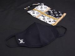 美品】LV ルイヴィトン マスク・マイユ ブラック 刺繍 モノグラム