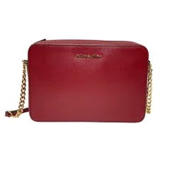 良品 MICHAEL KORS マイケルコース チェーン クロスボディ ショルダーバッグ レッド レディース 古着 中古 USED