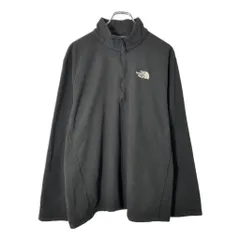 THE NORTH FACE ノースフェイス ハーフジップ フリースジャケット アウトドア ブラック(メンズ XL)中古 古着 V8340