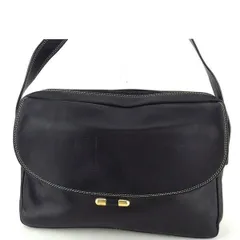 【最大30％OFF★ウィンターセール】ランセル LANCEL ショルダーバッグ Lマーク ブラック ゴールド レディース 中古